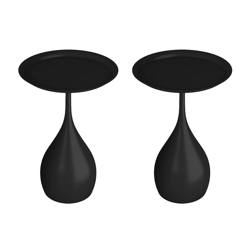 Accento di ferro da comodino Industrial rotondo cabidiere rotondo, 23,6 "di altezza