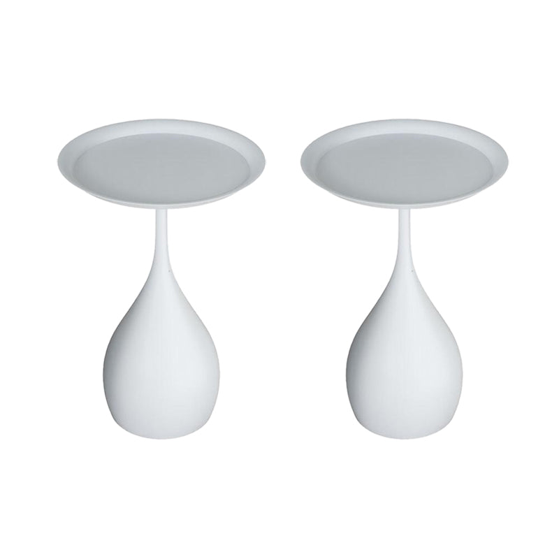 Accento di ferro da comodino Industrial rotondo cabidiere rotondo, 23,6 "di altezza