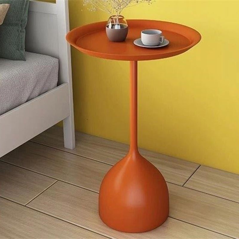 Accento di ferro da comodino Industrial rotondo cabidiere rotondo, 23,6 "di altezza