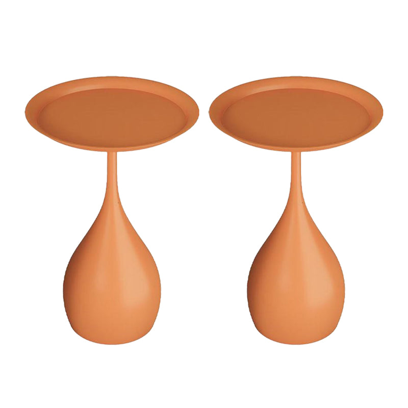 Accento di ferro da comodino Industrial rotondo cabidiere rotondo, 23,6 "di altezza