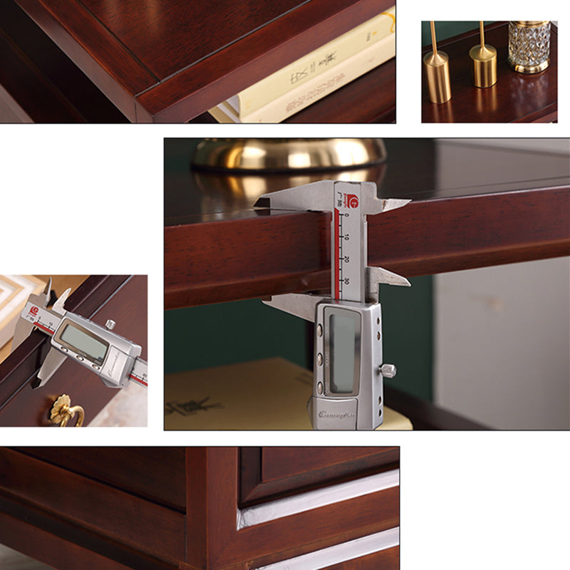 Mesita de noche tradicional acento de madera maciza mesita de noche con cajón