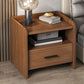 Contemporary Accent Table Nightstand Drawer Storage Night Table ,16.5" Tall Nut-Brown 1 Piece 1 Clearhalo 'Bedroom Furniture' 'furn' 'furn_night_stand' 'Furniture' 'night_stand' 'Nightstands' 6299300