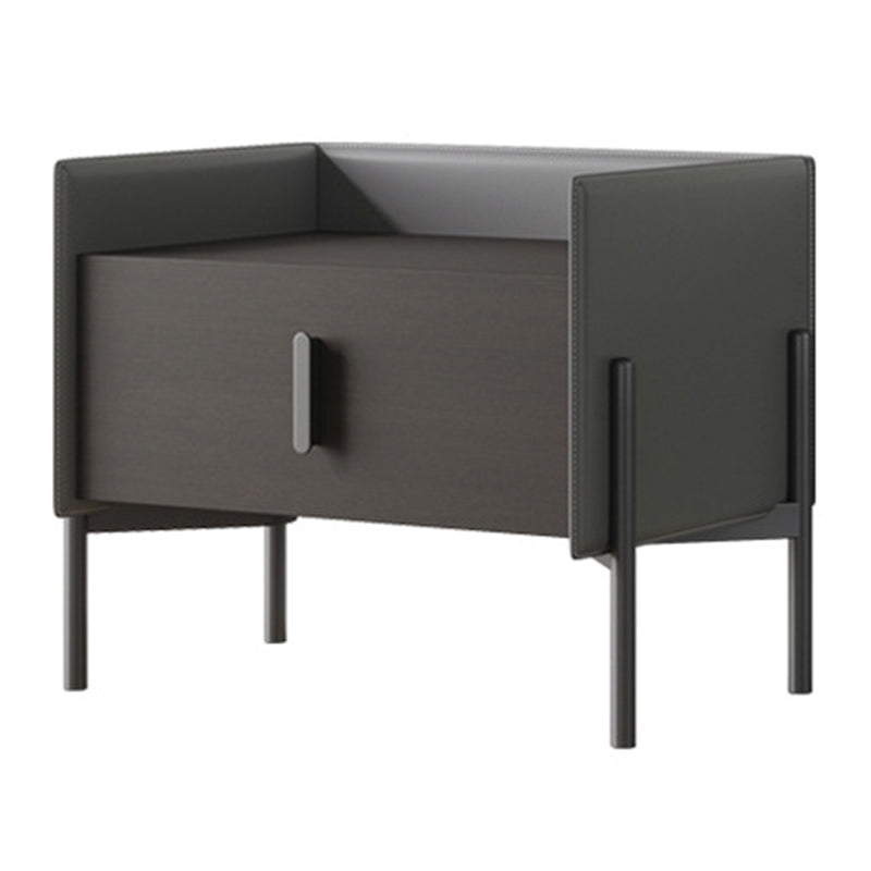 Mesa de acento de madera de falsa mesita de noche moderna con piernas con piernas