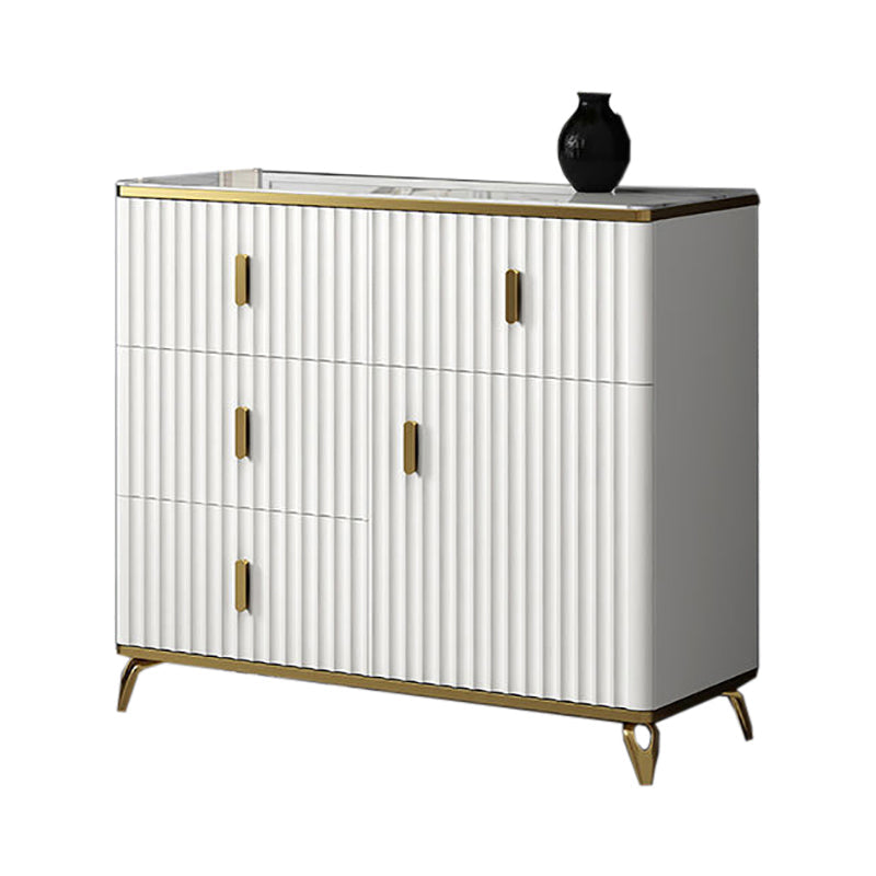 Glam Bedroom Stone Storage Chest Horizontal Chest in White with Drawers https: res.litfad.com site img item 2022 10 22 6300042 1200x1200.jpg Clearhalo 'Bedroom Furniture' 'Dressers & Chests' 'dressers_chests' 'furn' 'furn_dressers_chests' 'Furniture' 6300042