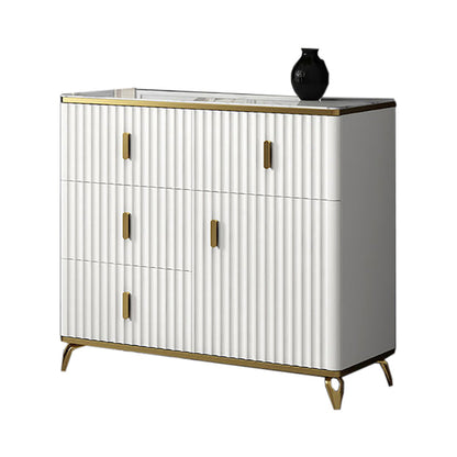 Glam Bedroom Stone Storage Chest Horizontal Chest in White with Drawers https: res.litfad.com site img item 2022 10 22 6300042 1200x1200.jpg Clearhalo 'Bedroom Furniture' 'Dressers & Chests' 'dressers_chests' 'furn' 'furn_dressers_chests' 'Furniture' 6300042