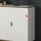 Glam Bedroom Stone Storage Chest Horizontal Chest in White with Drawers Clearhalo 'Bedroom Furniture' 'Dressers & Chests' 'dressers_chests' 'furn' 'furn_dressers_chests' 'Furniture' 6300049