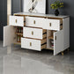 Glam Bedroom Stone Storage Chest Horizontal Chest in White with Drawers Clearhalo 'Bedroom Furniture' 'Dressers & Chests' 'dressers_chests' 'furn' 'furn_dressers_chests' 'Furniture' 6300054