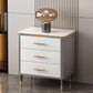 Glam Bedroom Stone Storage Chest Vertical Chest with Drawers White-Gray 3 Clearhalo 'Bedroom Furniture' 'Dressers & Chests' 'dressers_chests' 'furn' 'furn_dressers_chests' 'Furniture' 6300093