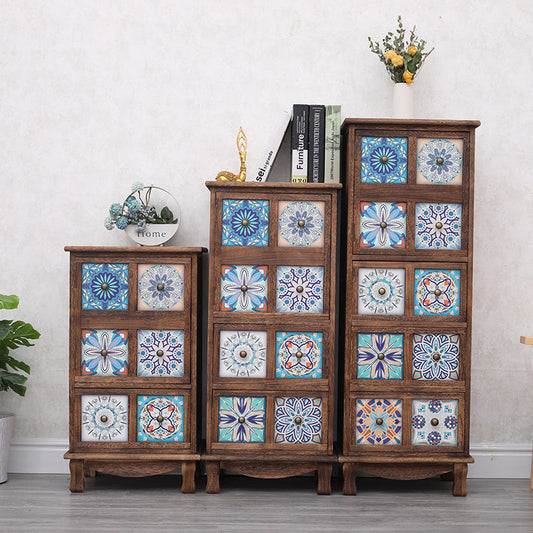 Camera da letto Nautica Verticale Verta in legno toracano con cassetti