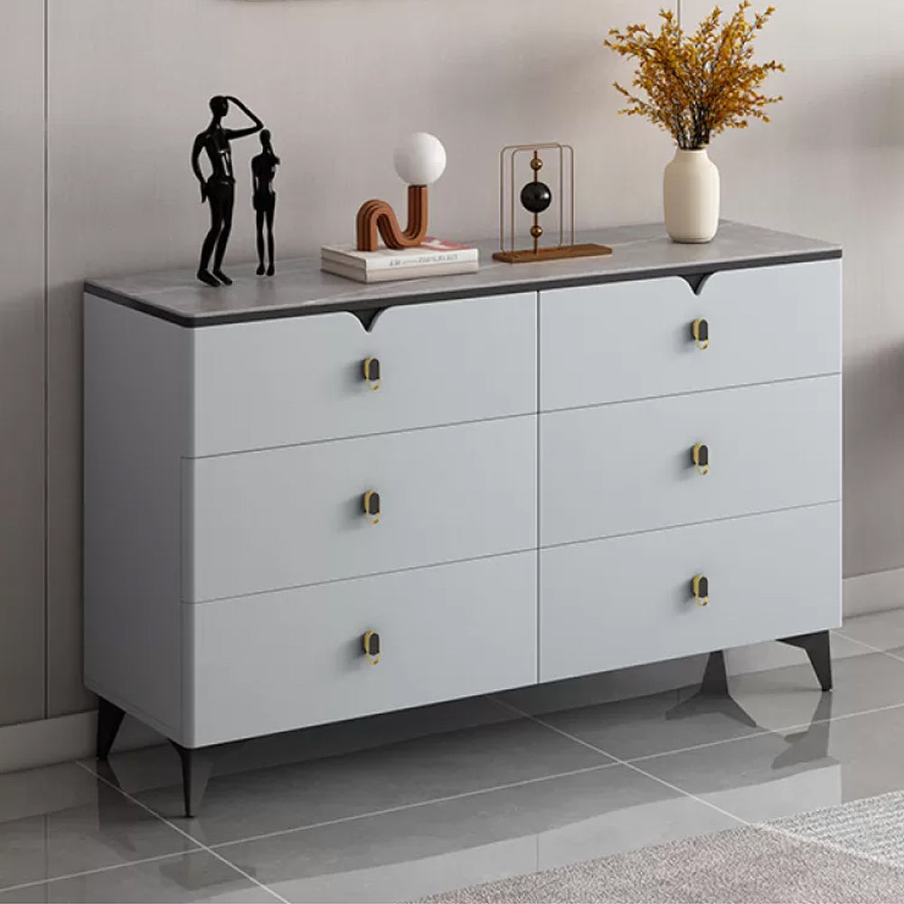 Stone Glam Aufbewahrungstruhe Schlafzimmer 16" breite Kommode mit Schubladen