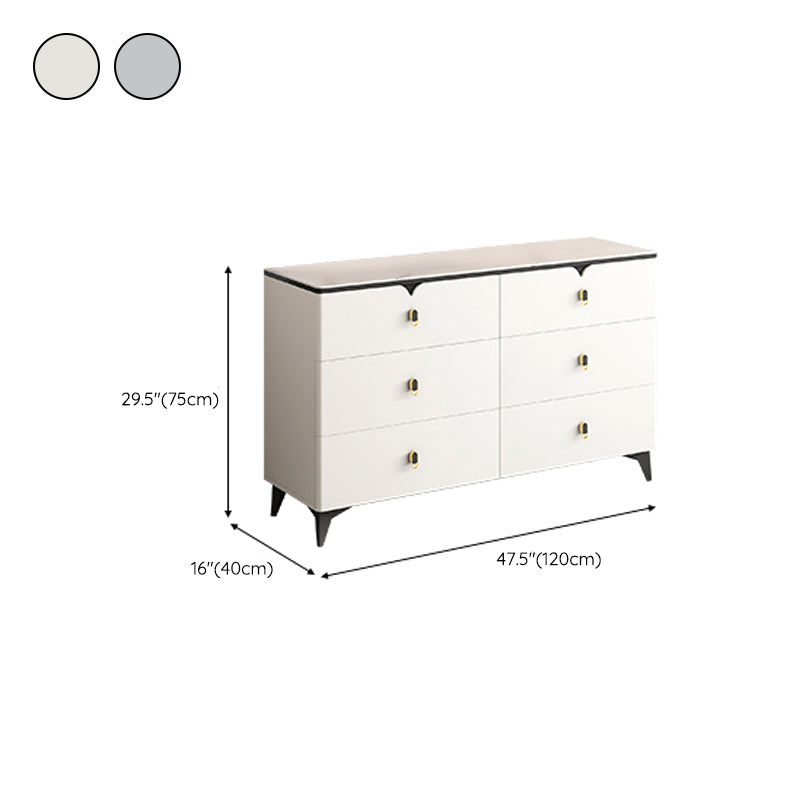 Stone Glam Aufbewahrungstruhe Schlafzimmer 16" breite Kommode mit Schubladen