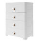 Contemporary Grey / White Chest Plastic Chest with Drawers for Bedroom 22"L x 16"W x 33"H White Clearhalo 'Bedroom Furniture' 'Dressers & Chests' 'dressers_chests' 'furn' 'furn_dressers_chests' 'Furniture' 6300223