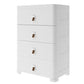 Contemporary Grey / White Chest Plastic Chest with Drawers for Bedroom 18"L x 16"W x 33"H White Clearhalo 'Bedroom Furniture' 'Dressers & Chests' 'dressers_chests' 'furn' 'furn_dressers_chests' 'Furniture' 6300229