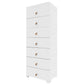 Contemporary Grey / White Chest Plastic Chest with Drawers for Bedroom 18"L x 16"W x 56"H White Clearhalo 'Bedroom Furniture' 'Dressers & Chests' 'dressers_chests' 'furn' 'furn_dressers_chests' 'Furniture' 6300235