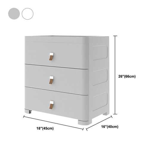 Contemporary Grey / White Chest Plastic Chest with Drawers for Bedroom Clearhalo 'Bedroom Furniture' 'Dressers & Chests' 'dressers_chests' 'furn' 'furn_dressers_chests' 'Furniture' 6300244