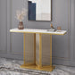 Stone Rectangle Console Table 1-Shelf 31.5" Tall Accent Table for Hall