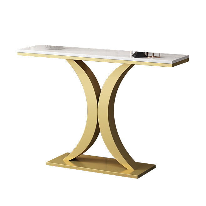 Mesa de scratch de 31.5 pulgadas de consola de mármol de mármol resistente a los rayos para el salón