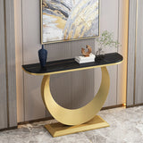 11.81 "W Table Accento della console contemporanea tavolo console a mezza luna