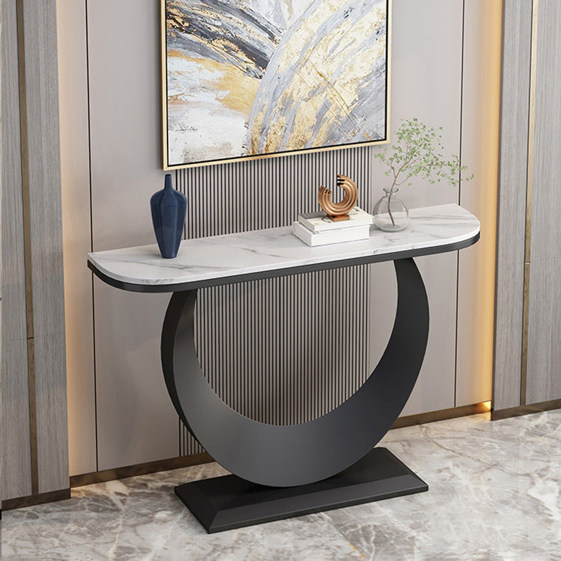 11.81 "W Table Accento della console contemporanea tavolo console a mezza luna