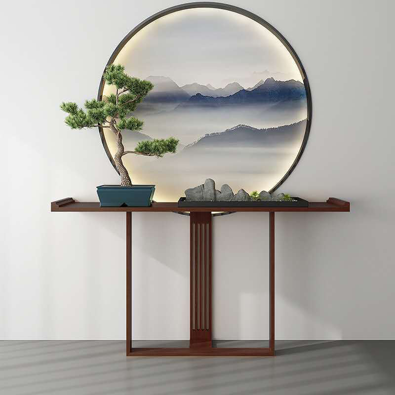 31.5-inch Tall Console Table Solid Wood 1-shelf Accent Table for Hall