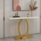 31.5-inch Tall Glam Console Accent Table Marble Console Table with 1 Shelf