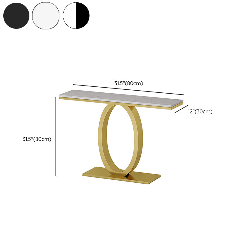 31.5-inch Tall Glam Console Accent Table Marble Console Table with 1 Shelf