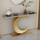 Stone Modern Console Table 31.5" Tall Accent Table with 1 Shelf