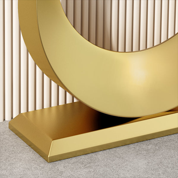 Stone Modern Console Table 31.5" Tall Accent Table with 1 Shelf