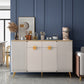 Credenza con finitura sideboard di pietra sinterizzata glam con scaffalatura regolabile