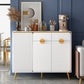 Credenza con finitura sideboard di pietra sinterizzata glam con scaffalatura regolabile