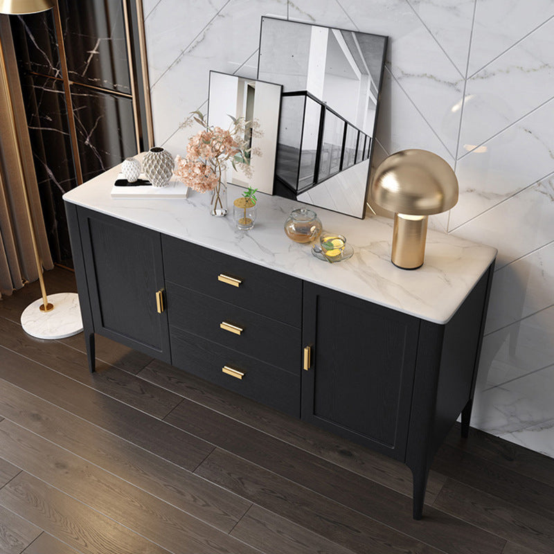 Moderno sideboard in legno buffet 3 cassetti e 2 mobili porte a buffet sideboard