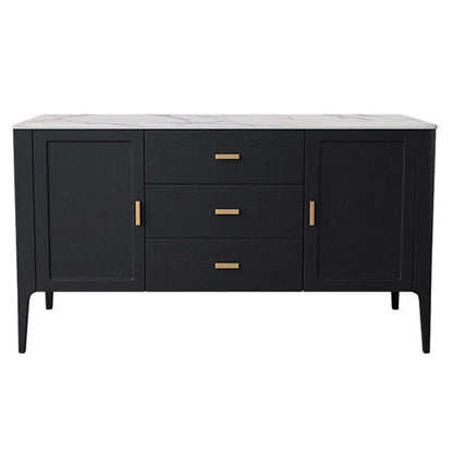 Moderno sideboard in legno buffet 3 cassetti e 2 mobili porte a buffet sideboard