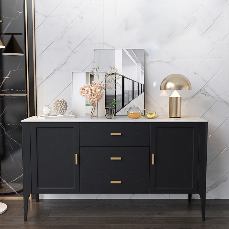 Moderno sideboard in legno buffet 3 cassetti e 2 mobili porte a buffet sideboard