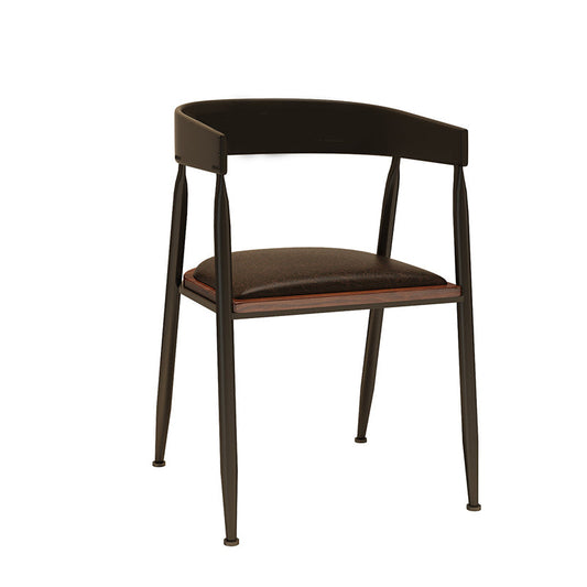 Industrial Metal Kitchen Dining Armchair Open Back Dining Side Chair