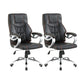 27 Inch Wide Contemporary Desk Chair Black Leather Office Chair 2 Piece Set Clearhalo 'furn' 'furn_office_chair' 'Furniture' 'Office Chairs' 'Office Furniture' 'office_chair' 6300917