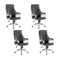 27 Inch Wide Contemporary Desk Chair Black Leather Office Chair 4 Piece Set Clearhalo 'furn' 'furn_office_chair' 'Furniture' 'Office Chairs' 'Office Furniture' 'office_chair' 6300919