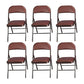 18" Wide Contemporary Desk Chair Armless Leather Office Chair Coffee 6 Piece Set Clearhalo 'furn' 'furn_office_chair' 'Furniture' 'Office Chairs' 'Office Furniture' 'office_chair' 6300954
