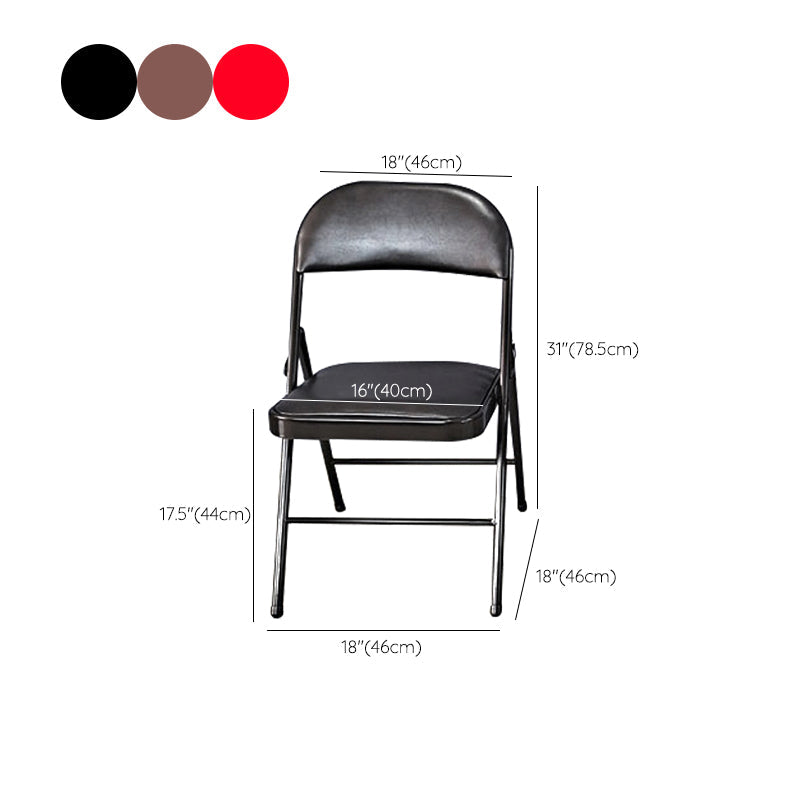 18" Wide Contemporary Desk Chair Armless Leather Office Chair Clearhalo 'furn' 'furn_office_chair' 'Furniture' 'Office Chairs' 'Office Furniture' 'office_chair' 6300960