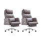 Gray Leather Managers Chair Contemporary Padded Arms Swivel Office Chair 2 Piece Set Clearhalo 'furn' 'furn_office_chair' 'Furniture' 'Office Chairs' 'Office Furniture' 'office_chair' 6300983