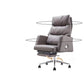 Gray Leather Managers Chair Contemporary Padded Arms Swivel Office Chair Clearhalo 'furn' 'furn_office_chair' 'Furniture' 'Office Chairs' 'Office Furniture' 'office_chair' 6300995