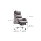 Gray Leather Managers Chair Contemporary Padded Arms Swivel Office Chair Clearhalo 'furn' 'furn_office_chair' 'Furniture' 'Office Chairs' 'Office Furniture' 'office_chair' 6300997
