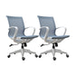 21" Wide Modern Desk Chair Breathable AirGrid Mid-Back Office Chair Blue 2 Piece Set Clearhalo 'furn' 'furn_office_chair' 'Furniture' 'Office Chairs' 'Office Furniture' 'office_chair' 6300999