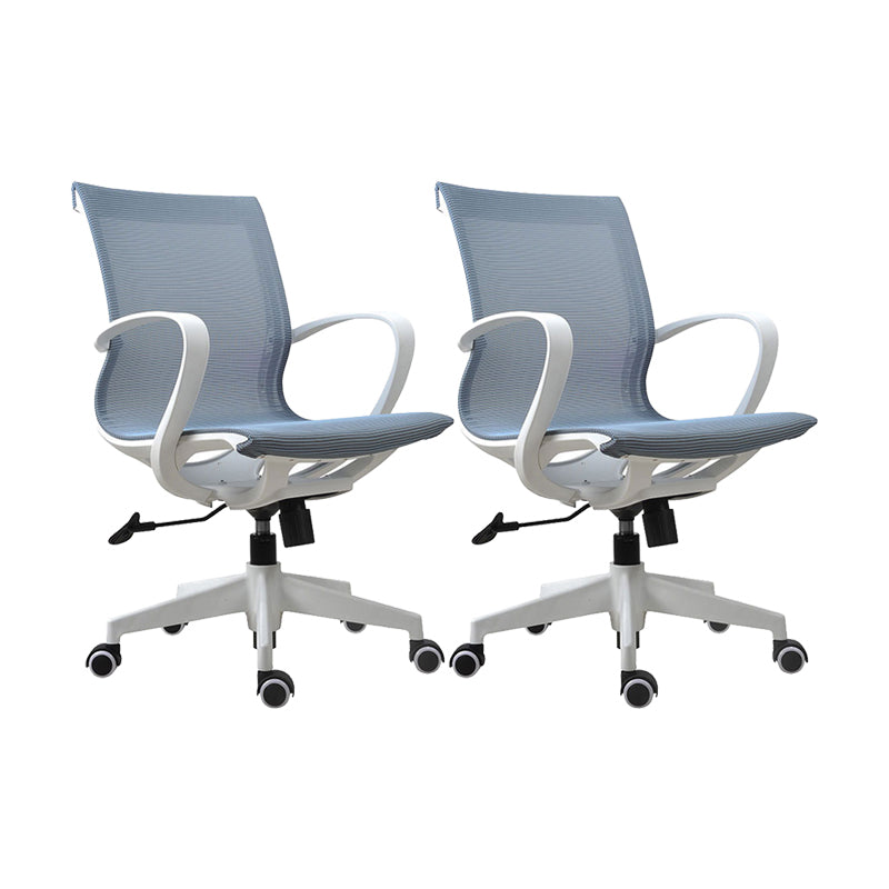 21" Wide Modern Desk Chair Breathable AirGrid Mid-Back Office Chair Blue 2 Piece Set Clearhalo 'furn' 'furn_office_chair' 'Furniture' 'Office Chairs' 'Office Furniture' 'office_chair' 6300999