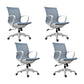 21" Wide Modern Desk Chair Breathable AirGrid Mid-Back Office Chair Blue 4 Piece Set Clearhalo 'furn' 'furn_office_chair' 'Furniture' 'Office Chairs' 'Office Furniture' 'office_chair' 6301001