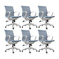 21" Wide Modern Desk Chair Breathable AirGrid Mid-Back Office Chair Blue 6 Piece Set Clearhalo 'furn' 'furn_office_chair' 'Furniture' 'Office Chairs' 'Office Furniture' 'office_chair' 6301003