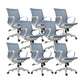 21" Wide Modern Desk Chair Breathable AirGrid Mid-Back Office Chair Blue 8 Piece Set Clearhalo 'furn' 'furn_office_chair' 'Furniture' 'Office Chairs' 'Office Furniture' 'office_chair' 6301005