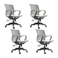 21" Wide Modern Desk Chair Breathable AirGrid Mid-Back Office Chair Grey 4 Piece Set Clearhalo 'furn' 'furn_office_chair' 'Furniture' 'Office Chairs' 'Office Furniture' 'office_chair' 6301010