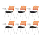 Contemporary Desk Chair Mid-Back No Wheels Armless Office Chair Orange Black 6 Piece Set Clearhalo 'furn' 'furn_office_chair' 'Furniture' 'Office Chairs' 'Office Furniture' 'office_chair' 6301018