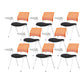 Contemporary Desk Chair Mid-Back No Wheels Armless Office Chair Orange Black 8 Piece Set Clearhalo 'furn' 'furn_office_chair' 'Furniture' 'Office Chairs' 'Office Furniture' 'office_chair' 6301020