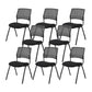 Contemporary Desk Chair Mid-Back No Wheels Armless Office Chair Black 8 Piece Set Clearhalo 'furn' 'furn_office_chair' 'Furniture' 'Office Chairs' 'Office Furniture' 'office_chair' 6301025